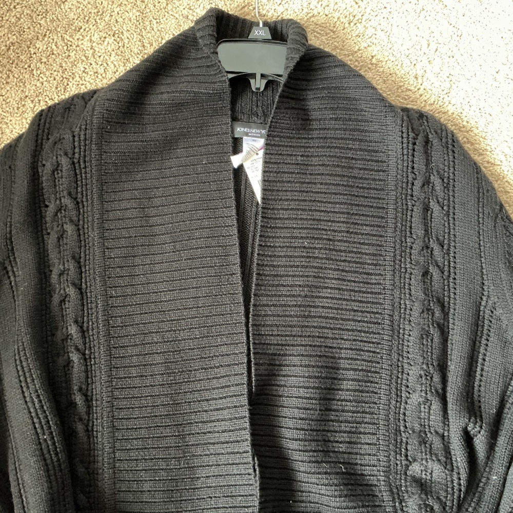 Jones NeW York Collection 100% merino wool open front cardigan/sweater size 2X. - Picture 10 of 13